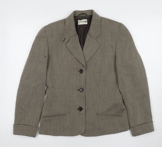Planet Women's Grey Suit Jacket Size 10 Classic Style
