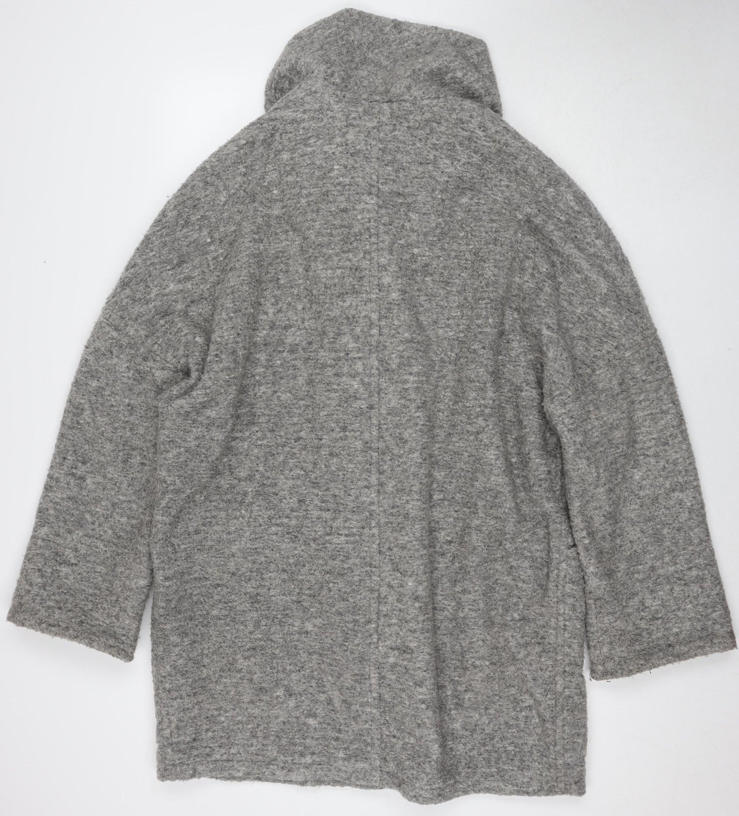 LS Women's Grey Wool Blend Coat - Size L