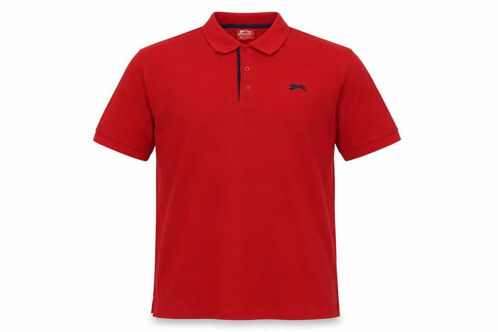Slazenger Men's Red XL Polo Shirt, Cotton, Casual