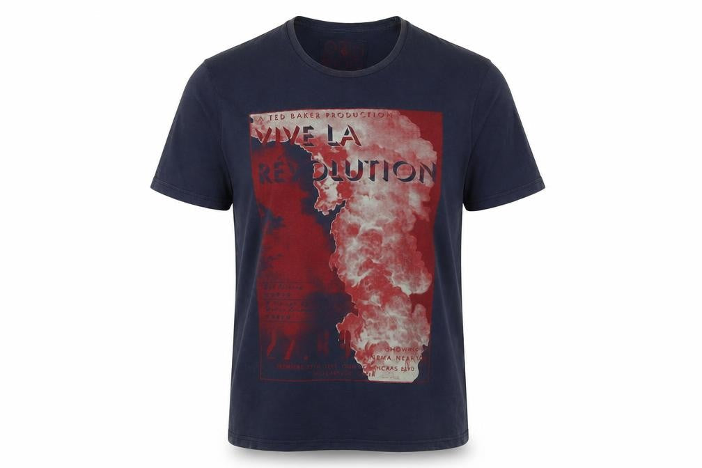 Mens UK Size M Ted Baker Blue  Cotton T-Shirt