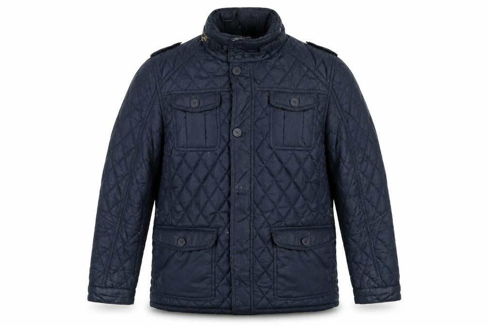 Vedoneire Men's Blue Quilted Jacket XL Mid-Length