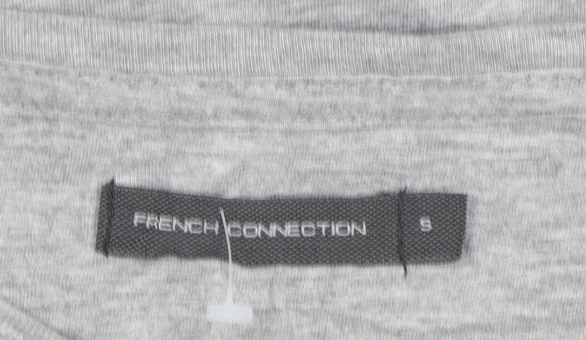 French Connection Men's Grey Crew Neck T-Shirt, Size S