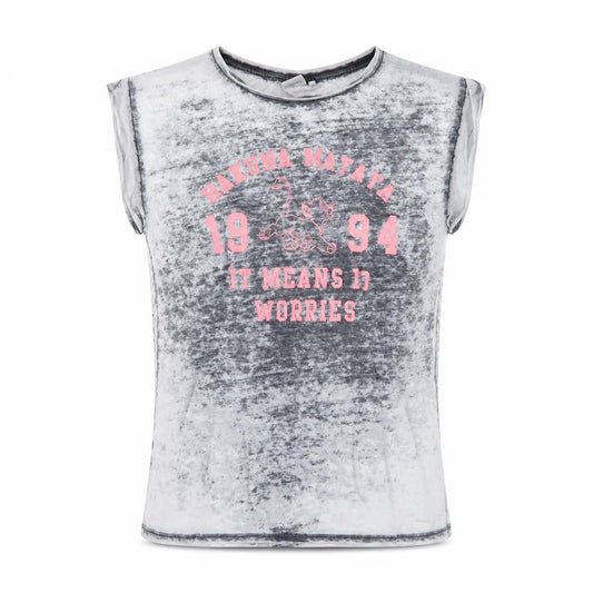 Teenss UK Size 10 Disney Grey Polyester Blend T-Shirt