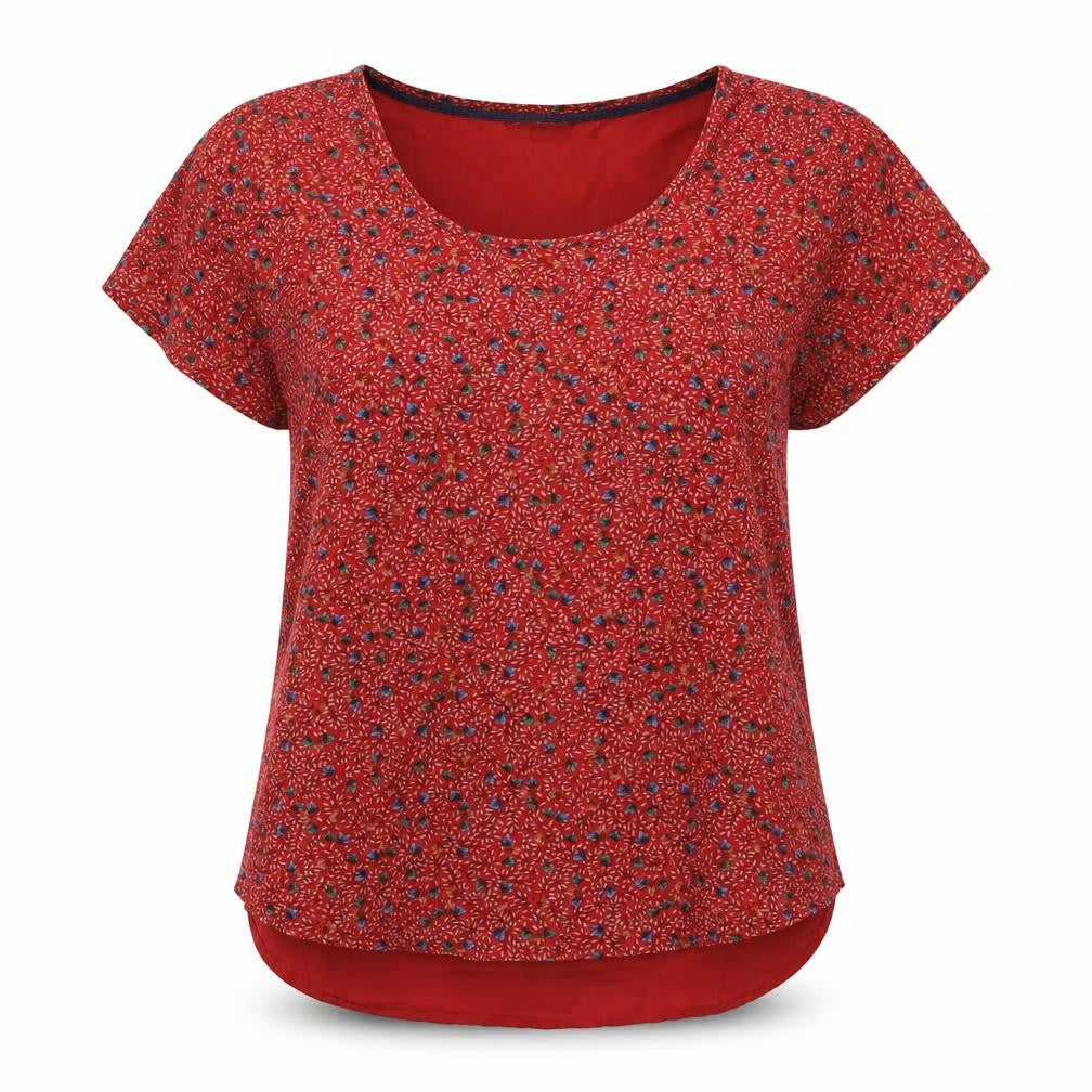 Womens UK Size 10 FatFace Red Viscose Blouse