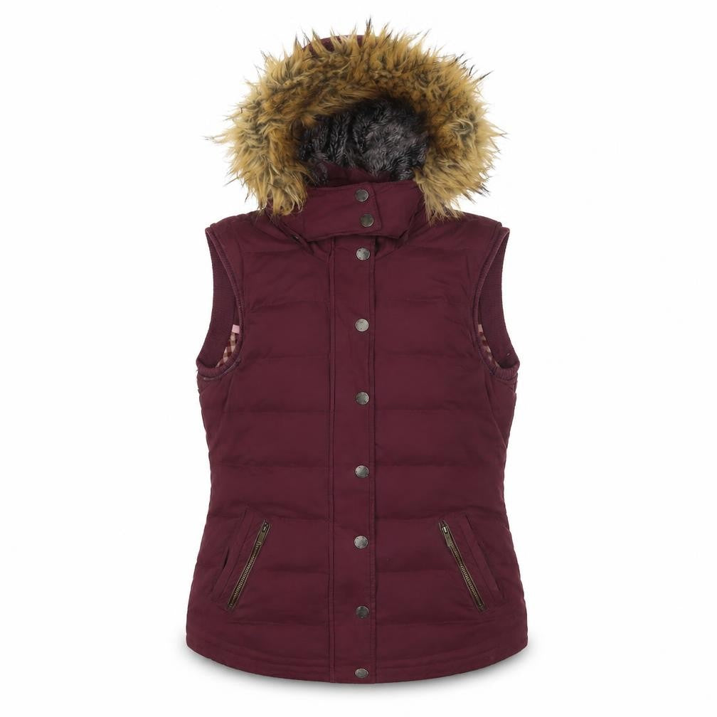Womens UK Size 8 Regular FatFace Red Polyester Blend Waistcoat