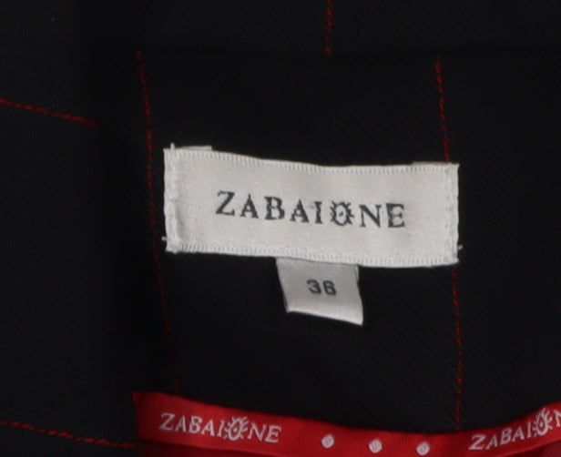 Zabaione Women's Black Striped Blazer Size 8