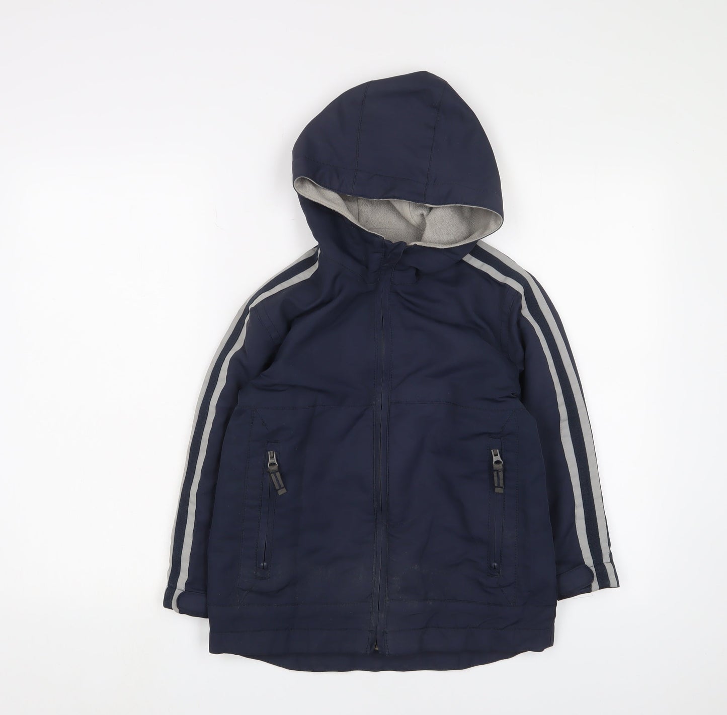 Gap Kids Boys' Blue Jacket S Hooded Winter Zipped Pockets