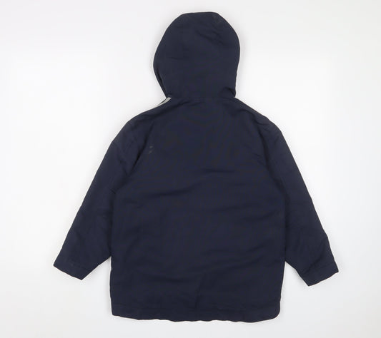 Gap Kids Boys' Blue Jacket S Hooded Winter Zipped Pockets
