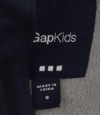 Gap Kids Boys' Blue Jacket S Hooded Winter Zipped Pockets