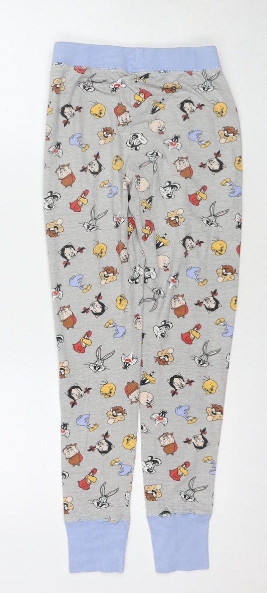 Looney Tunes Women's Grey Cartoon Pyjama Pants 6-8