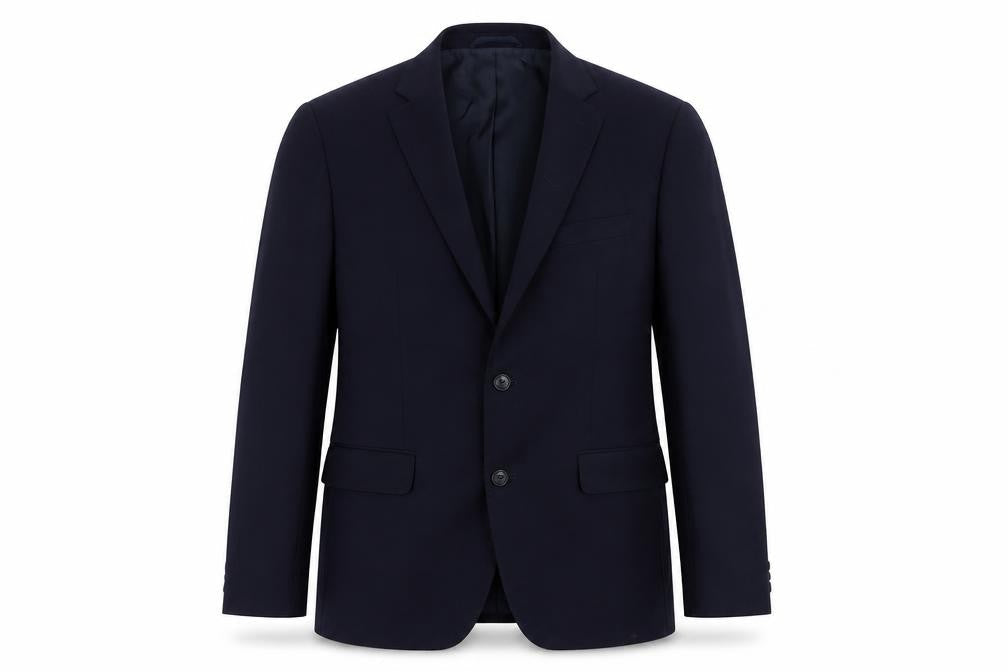 Mens 42 Chest Regular Moss 1851 Blue Two-Button Blazer