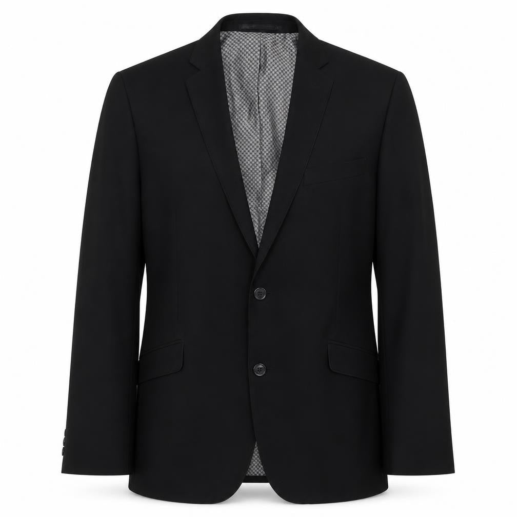 Mens 40 Chest Regular Lambretta Black Two-Button Blazer