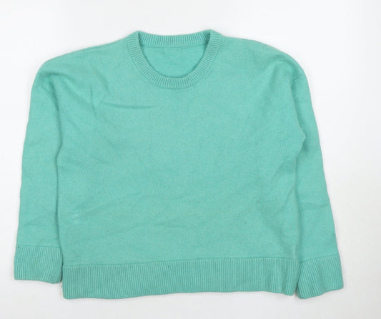 Michael Kors Women's Slim Fit Green Cashmere Pullover Jumper