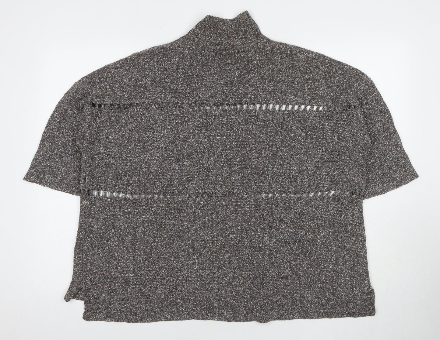 French Connection Women's Grey High Neck Pullover Jumper M