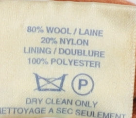 Eastex Women's Orange Wool Overcoat Size 18