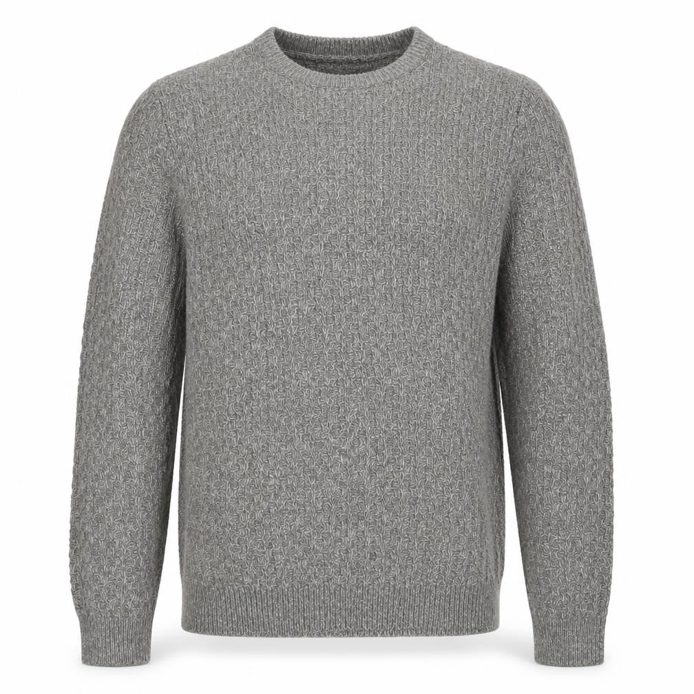 Front view of Red Herring Men's Grey Crew Neck Jumper S
