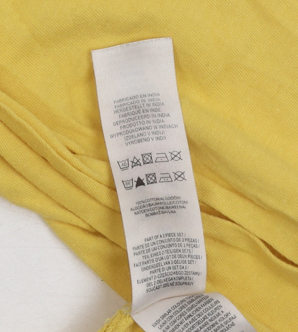 Disney Women's Yellow Graphic T-Shirt, Size 10-12