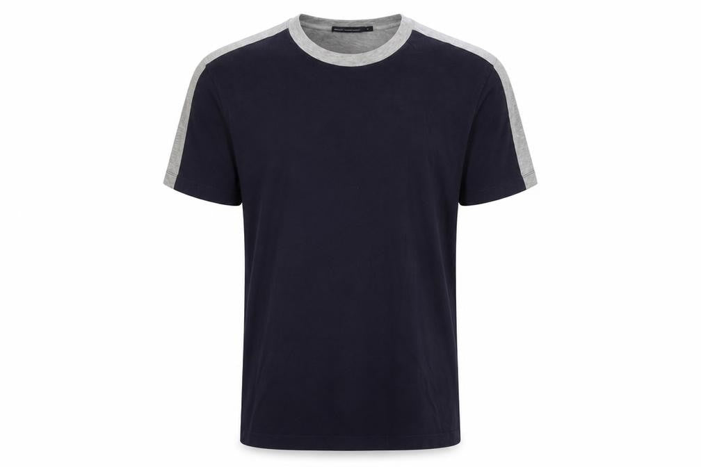 Front view of French Connection Men's Blue Crew Neck T-Shirt S
