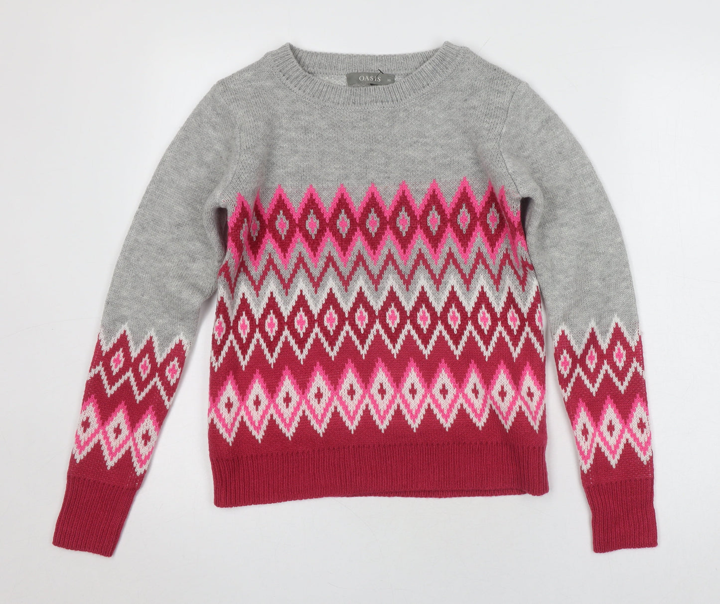 Oasis Women's Multicoloured XS Geometric Pullover Jumper