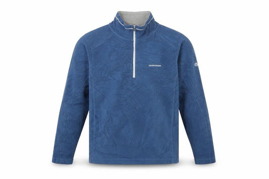 Mens UK S Regular Craghoppers Blue 1/2 Zip Sweatshirt