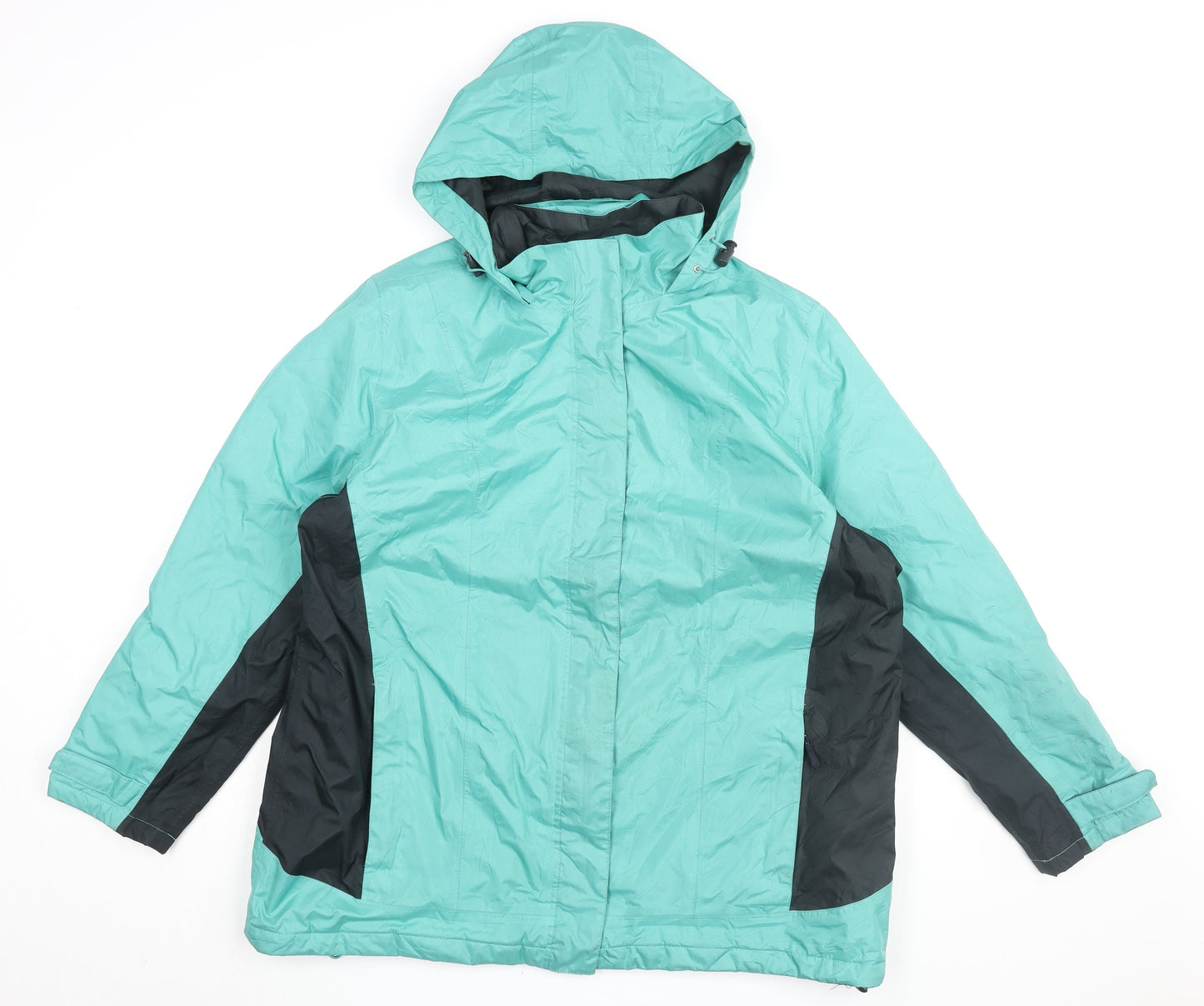 Bm Women's Green Size 18 Regular Fit Rain Coat