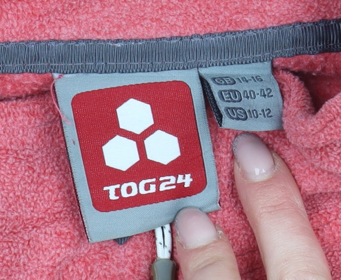 TOG 24 Women's Red Fleece Zip Sweatshirt Size 14-16