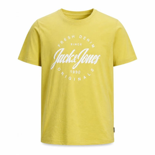 Jack & Jones Boys Yellow Graphic T-Shirt, 11-12 Years, Casual Cotton