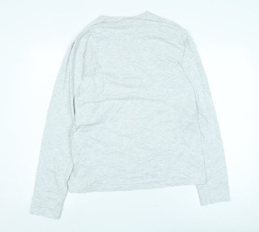 Elf Christmas Grey Men's Graphic Long Sleeve T-Shirt - M