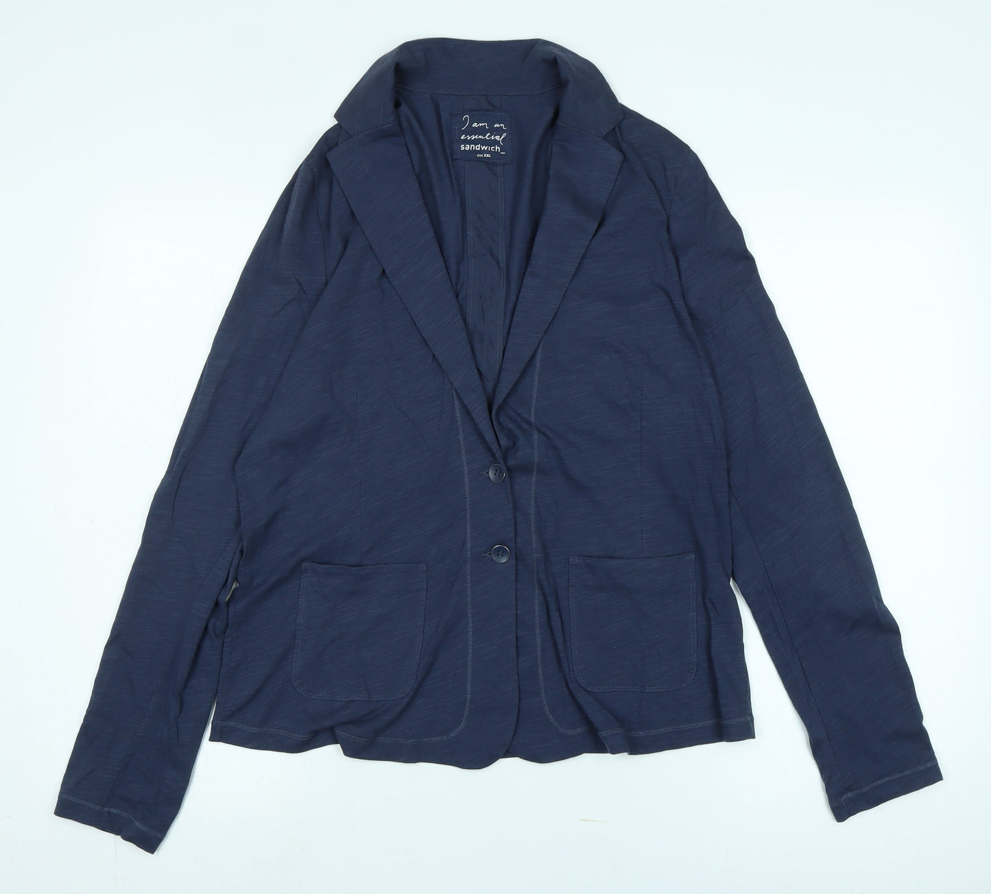 Sandwich Women's Blue Blazer - 2XL, Cotton Blend