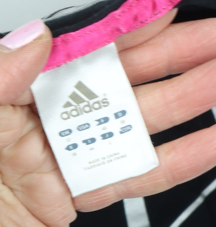 Adidas Women's Black T-Shirt, Size 12, Sporty Olympic