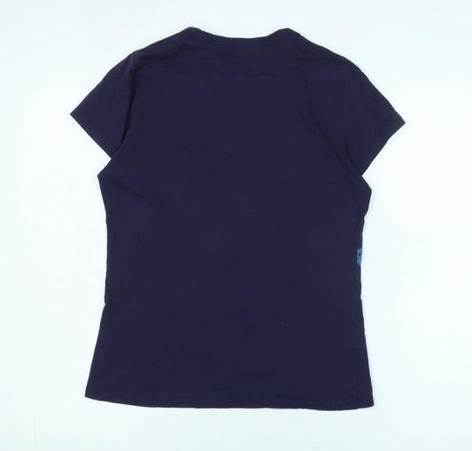 Ted Baker Women's Blue Floral T-Shirt, Size 6, Casual Style