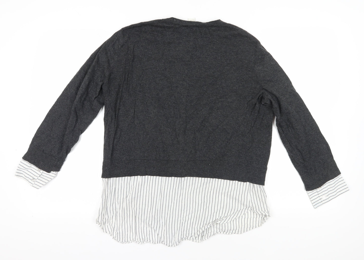 H&M Women's Grey Pullover Jumper, Size M