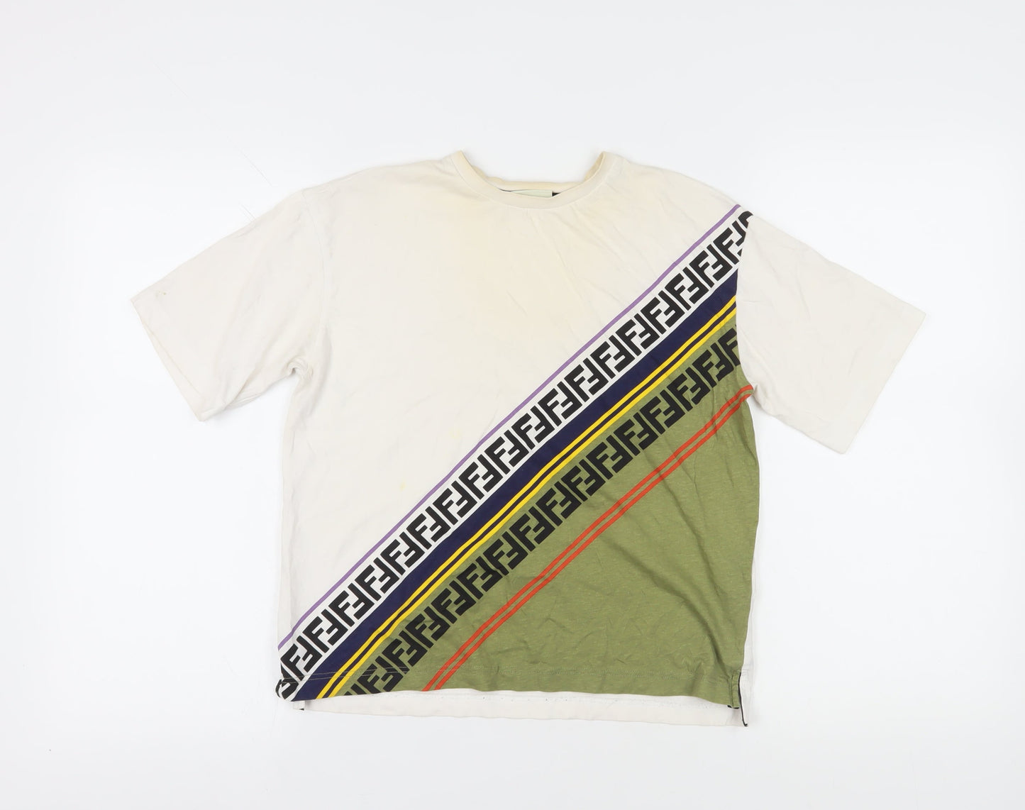 Fendi Unisex Kids Multicoloured Graphic T-Shirt Size 12+