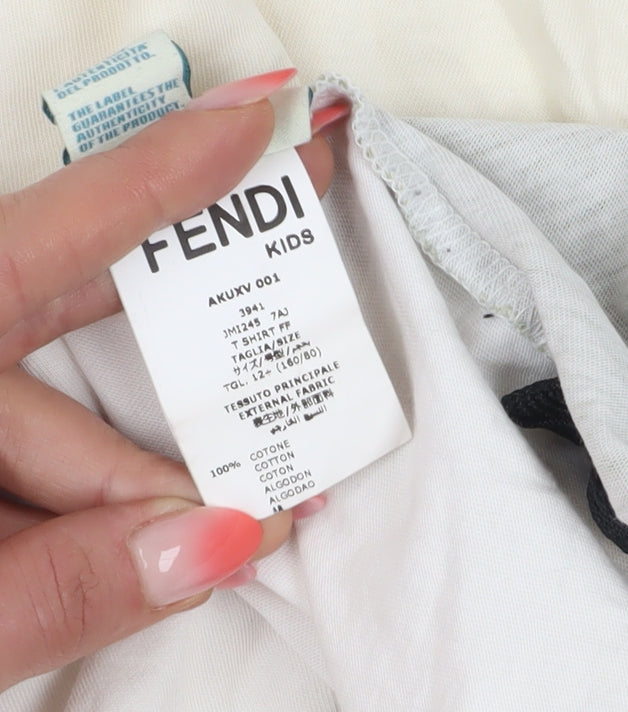 Fendi Unisex Kids Multicoloured Graphic T-Shirt Size 12+