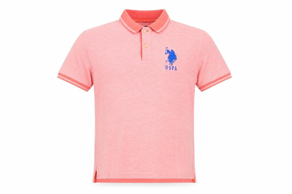 U.S. Polo Assn. Men's Pink S Polo Shirt, Logo, Short Sleeve