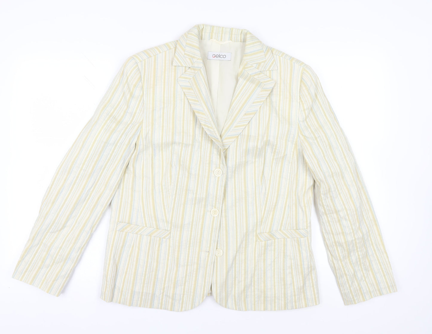 Gelco Women's Multicoloured Stripe Blazer Size 16
