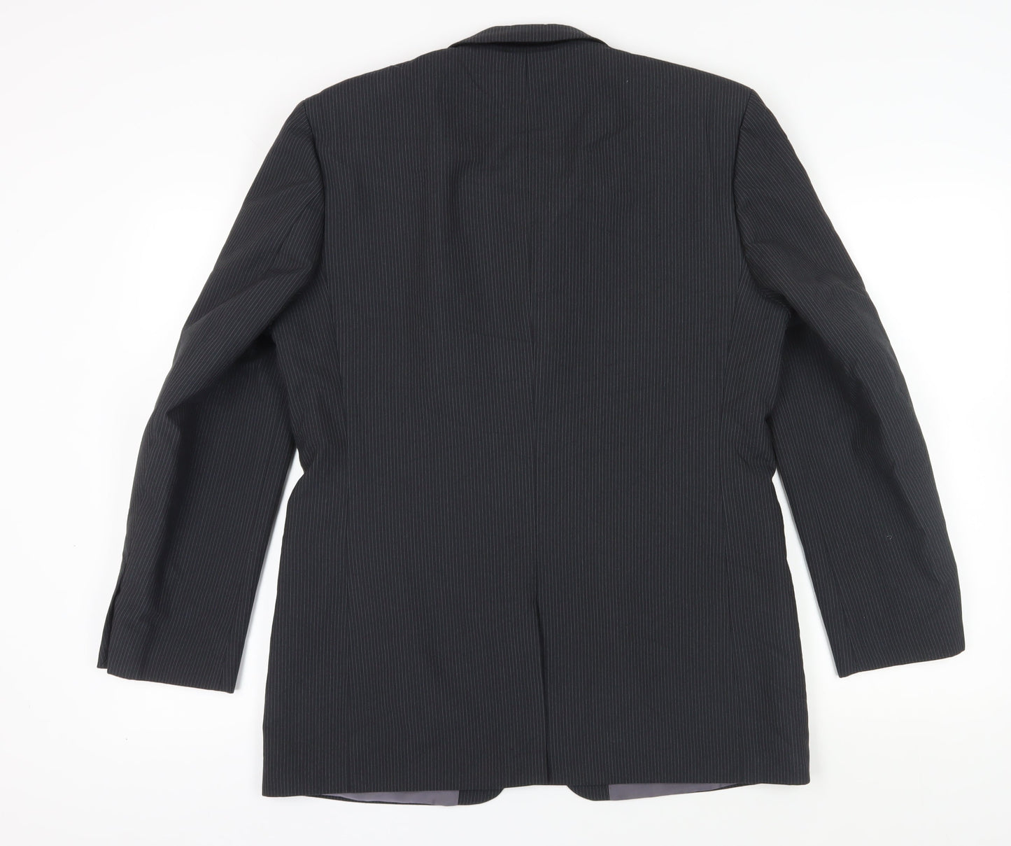 Genesis Men's Black Pinstripe Regular Fit Blazer Size 40R