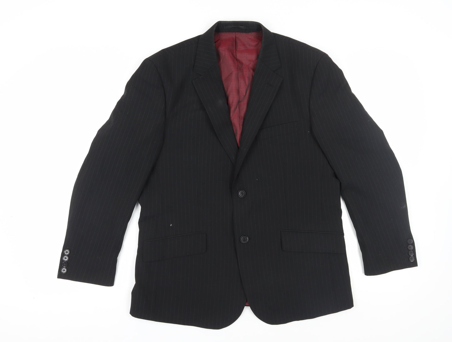 Skopes Mens Black Wool Blazer 40S Striped