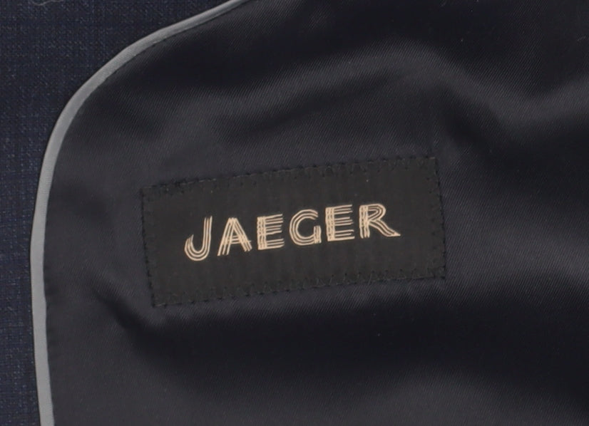 Jaeger Men's Blue Regular Fit Suit Jacket Size 46