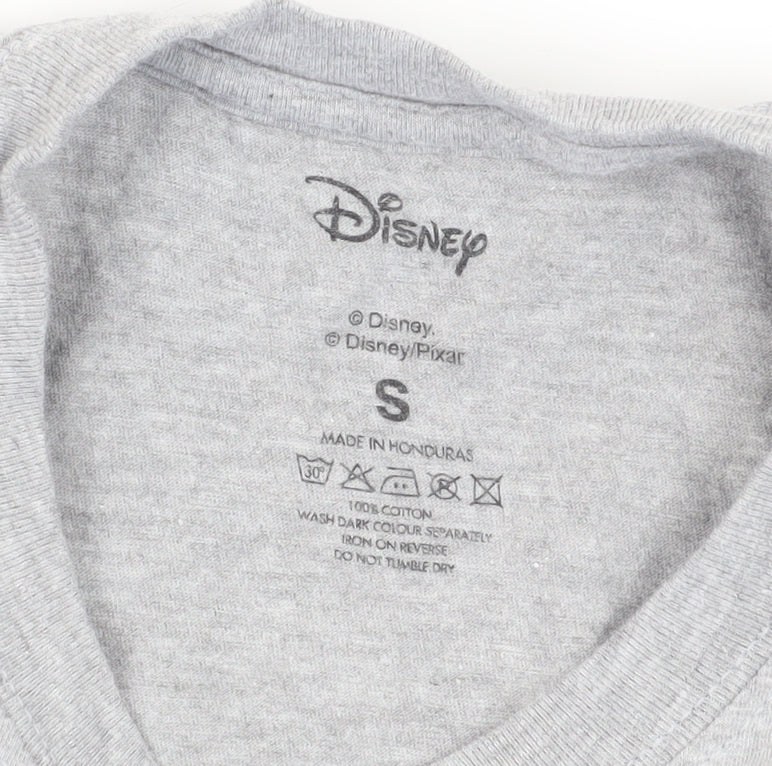Disney Unisex Grey T-Shirt, Size S, Mickey Mouse