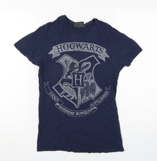 Harry Potter Blue Hogwarts Graphic T-Shirt XS