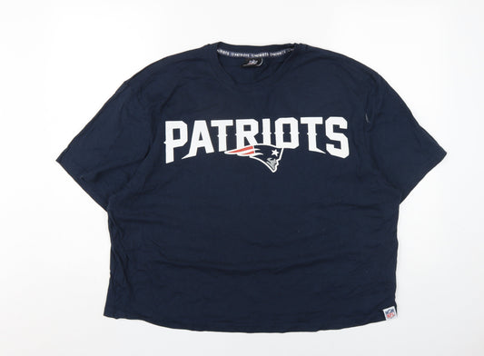 NFL Patriots Unisex Blue T-Shirt, Size L, Casual Style