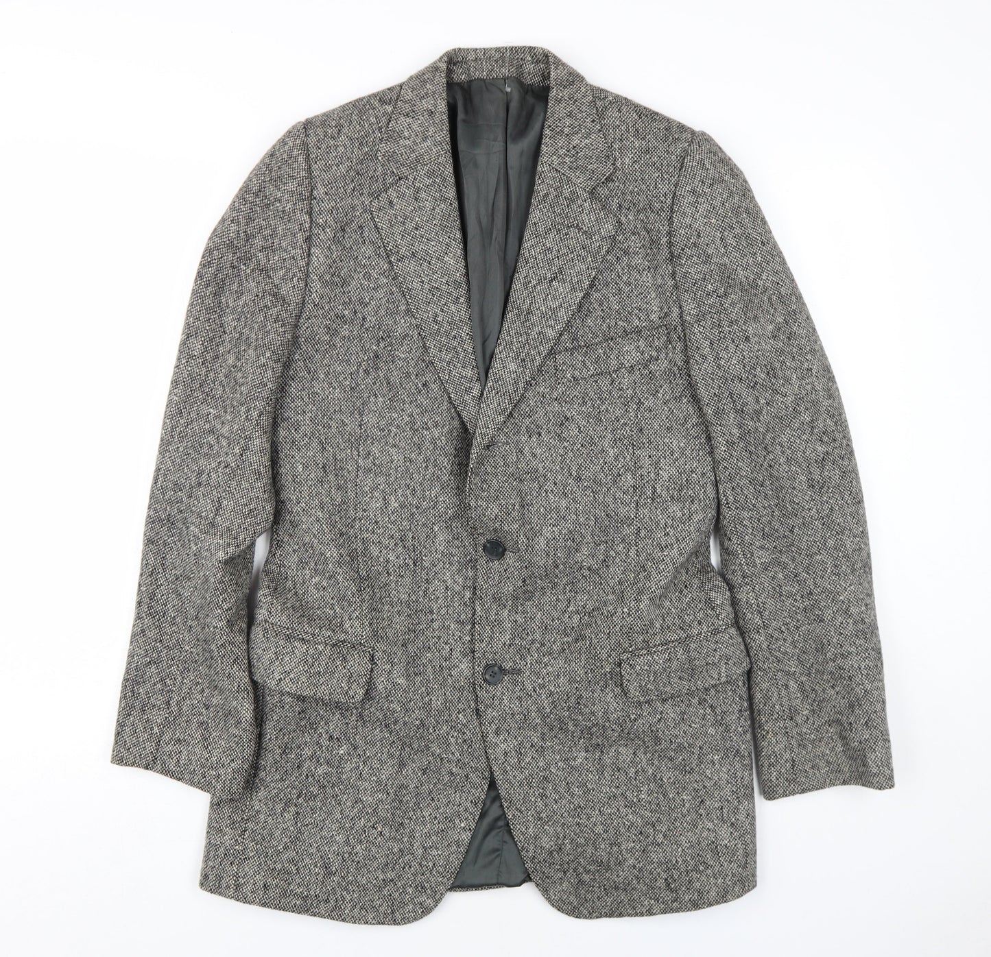 Glenmore Men's Grey Wool Blazer Size L Classic Style
