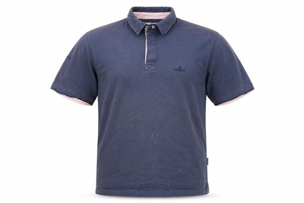 Sebago Men's Blue L Polo, Short Sleeve, Cotton