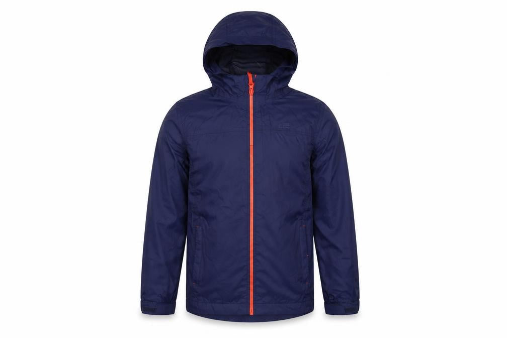 Front view of Mountain Warehouse boys’ blue windbreaker jacket 11-12 years