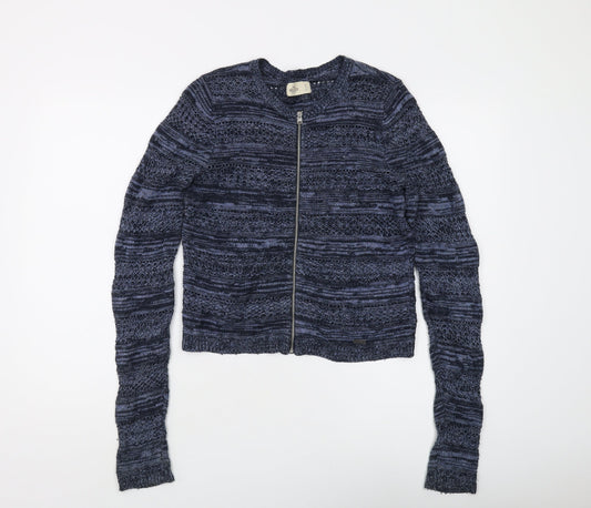 Hollister Women's Blue Full Zip Jumper Size S