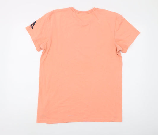Adidas Men's Coral Graphic Print T-Shirt M