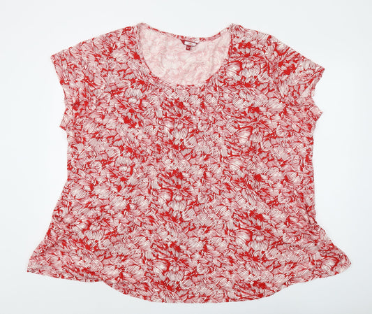 Joe Browns Women's Red Floral T-Shirt Size 28