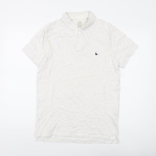 Jack Wills Men's White Polo M Short Sleeve Cotton