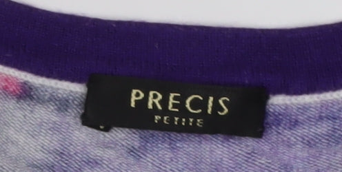 Precis Women's Purple Floral Pullover Jumper S